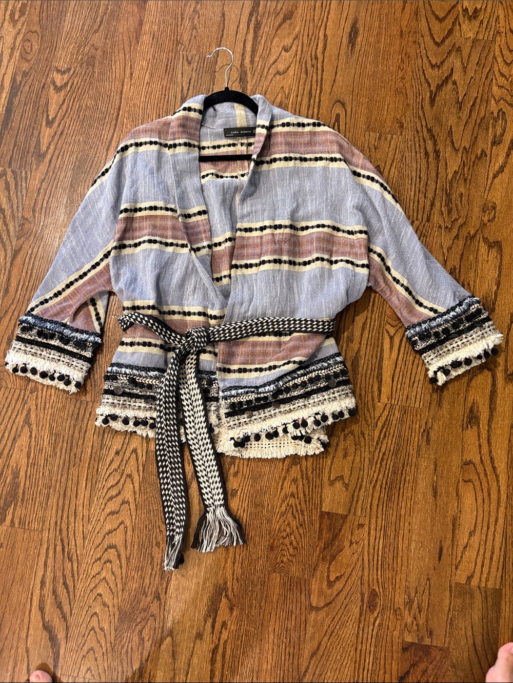 Zara Boho Kimono Jacket cardigan size medium